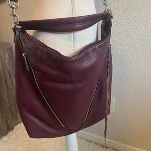 Rebecca Minkoff Wine/Burgundy Leather Hobo Bag